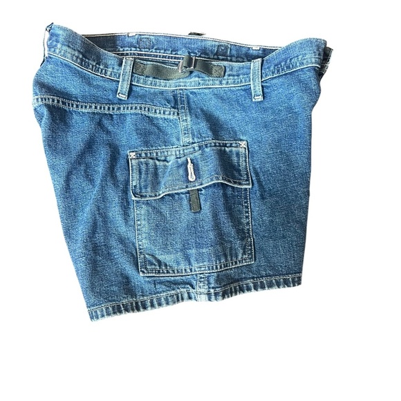 Vintage Early Y2K Abercrombie & Fitch Denim Utility Shorts 30 in Waist - Picture 5 of 5